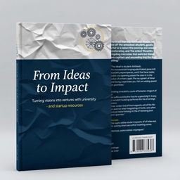 Create a front cover and back cover design for the book titled "From Ideas to Impact: Empowering Student Entrepreneurs