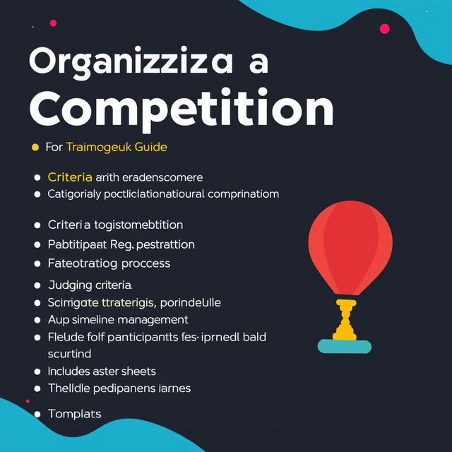 Comprehensive guide for organizing a competition for a training course, including criteria for evaluation, categories of competition, participant registration process, and judging criteria