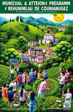 A vibrant and detailed representation of the Municipal Action Program for Environmental Climate Change of Comitán de Domínguez