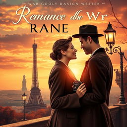 A captivating book cover design featuring the themes of romance, photography, and war set in France during the 1930s