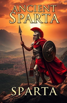 A dramatic and powerful novel cover depicting ancient Sparta