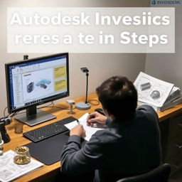 An instructional guide covering the basics of Autodesk Inventor, presented step by step