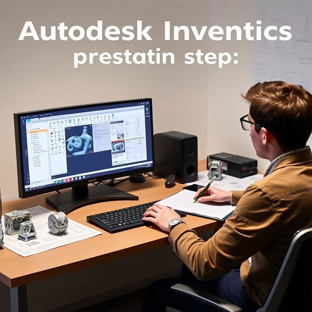 An instructional guide covering the basics of Autodesk Inventor, presented step by step