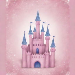 Create a flyer for a princess pageant. It should have a fairy tale castle background, adorned with glitter and crowns. Include text for date, venue, and details. Make sure the colors are soft and enchanting, with a touch of elegance.