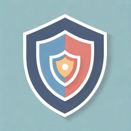 Design a shield symbolizing cybersecurity within an Accounting Information System, featuring elements like firewalls, encryption symbols, and security protocols signifying the importance of safeguarding financial data.