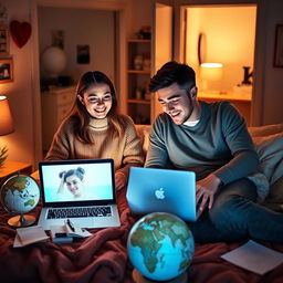 A romantic love story featuring a bisexual couple in a long-distance relationship