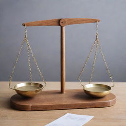 Craft a traditional balance scale symbolizing the equilibrium between financial data accuracy and data integrity. Indicate how this balance is critical for dependable financial reporting in an Accounting Information System.