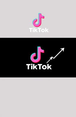 A visually appealing and modern logo design for a TikTok growth strategy