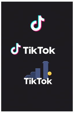 A visually appealing and modern logo design for a TikTok growth strategy