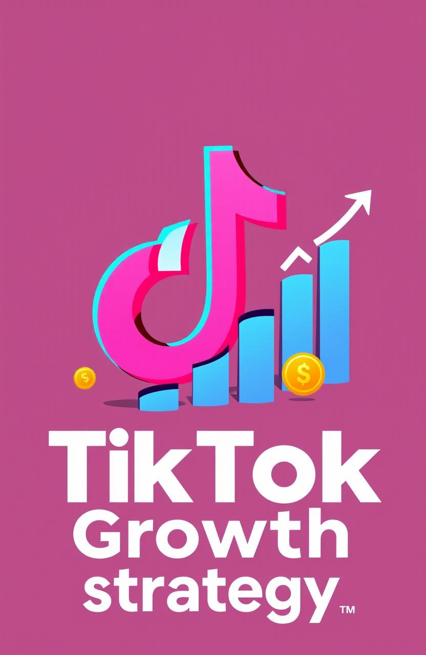 A visually appealing and modern logo design for a TikTok growth strategy