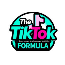 A creative logo design for 'The TikTok Formula' showcasing the essence of TikTok with a stylish TikTok icon