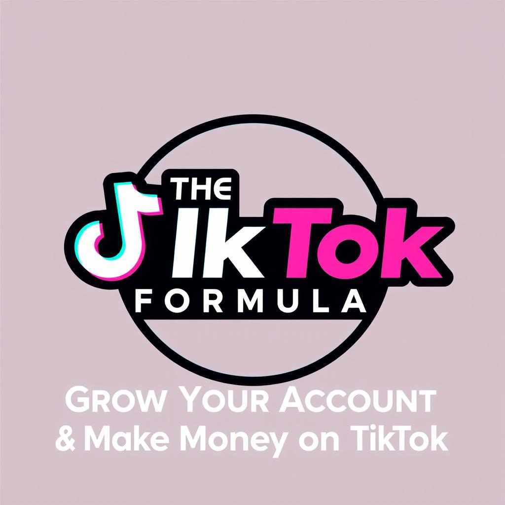 A creative logo design for 'The TikTok Formula' showcasing the essence of TikTok with a stylish TikTok icon