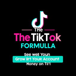 A creative logo design for 'The TikTok Formula' showcasing the essence of TikTok with a stylish TikTok icon