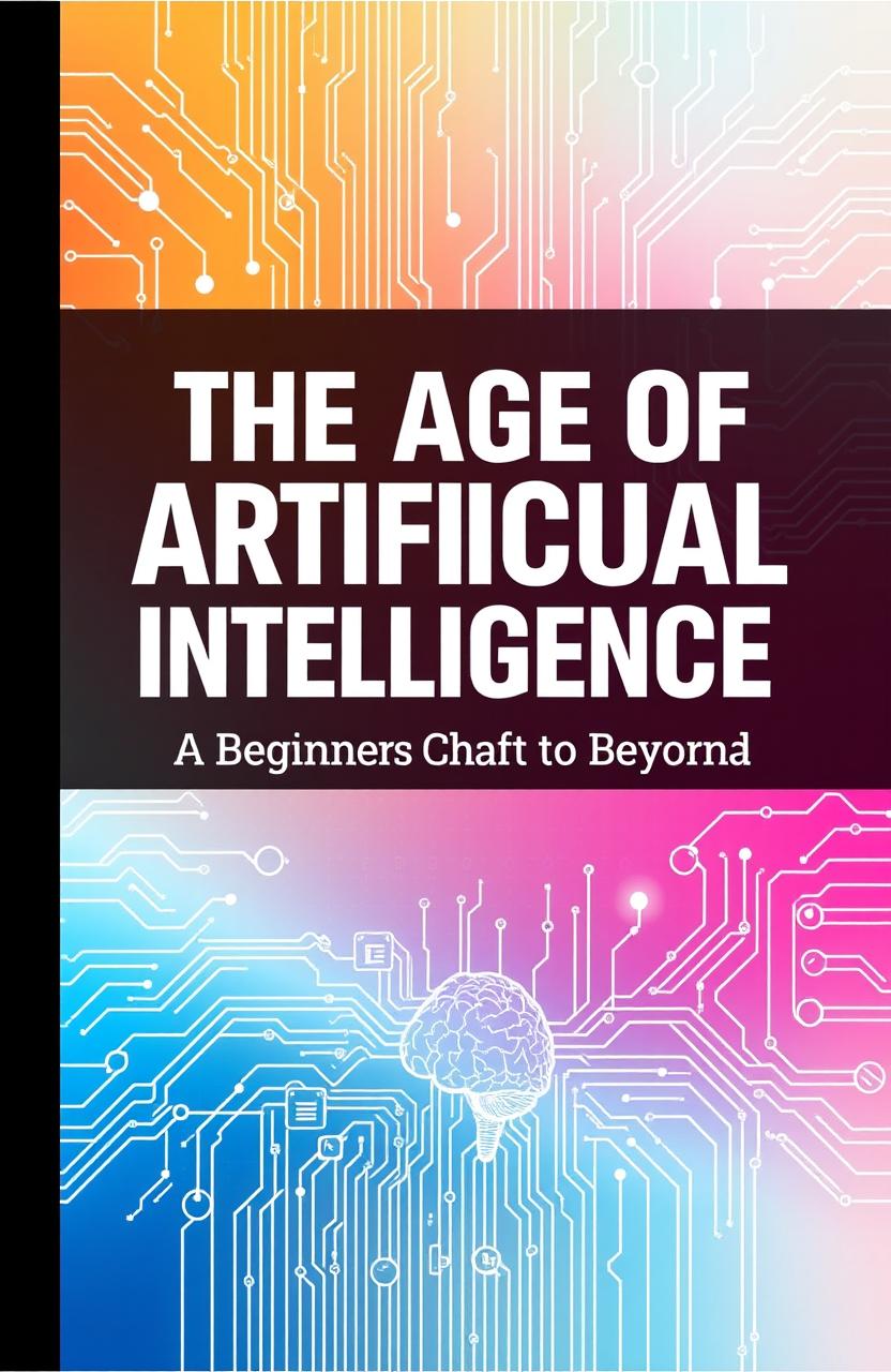 A modern and visually appealing ebook cover design for 'The Age of Artificial Intelligence: A Beginner's Guide to ChatGPT and Beyond'