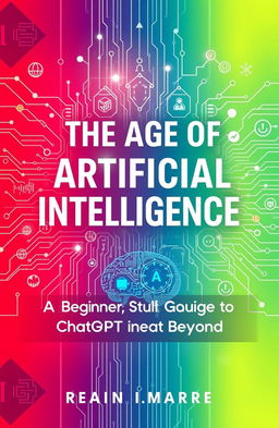 A modern and visually appealing ebook cover design for 'The Age of Artificial Intelligence: A Beginner's Guide to ChatGPT and Beyond'