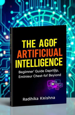 A captivating and modern eBook cover for 'The Age of Artificial Intelligence: A Beginner's Guide to ChatGPT and Beyond' by Radhika Krishna