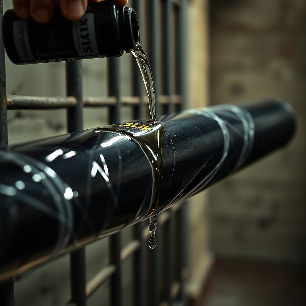 A close-up shot of a large black baseball bat wrapped in transparent plastic