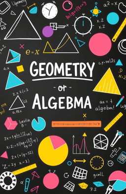 A visually appealing and educational illustration that covers various mathematical concepts, including geometry, algebra, calculus, and statistics