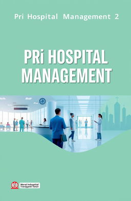 A creative and professional cover page design for the book titled 'Pri Hospital Management 1 & 2'