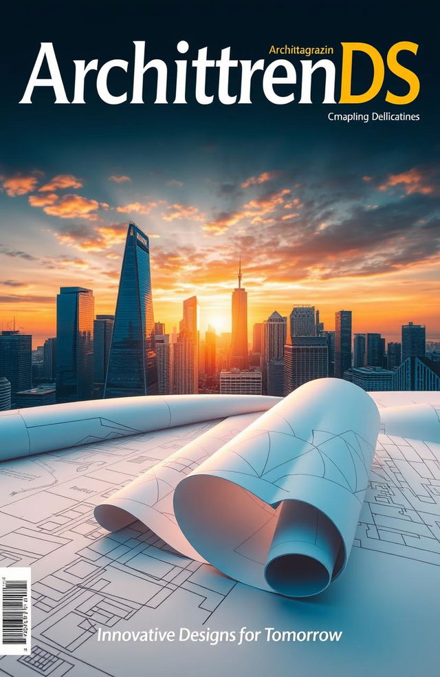 A stunning cover for an architecture-themed magazine named 'ArchitrenDS'