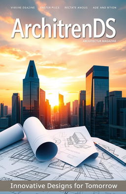 A stunning cover for an architecture-themed magazine named 'ArchitrenDS'