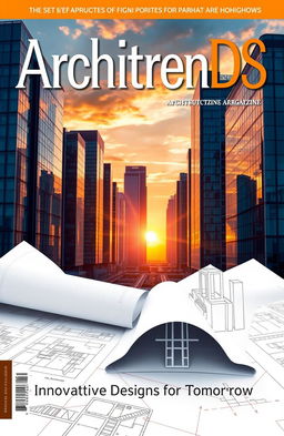 A stunning cover for an architecture-themed magazine named 'ArchitrenDS'