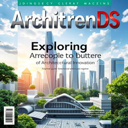 An eye-catching cover for the magazine 'ArchitrenDS', focusing on innovative architecture