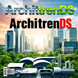 An eye-catching cover for the magazine 'ArchitrenDS', focusing on innovative architecture