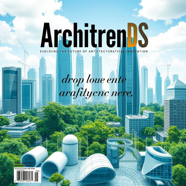 An eye-catching cover for the magazine 'ArchitrenDS', focusing on innovative architecture