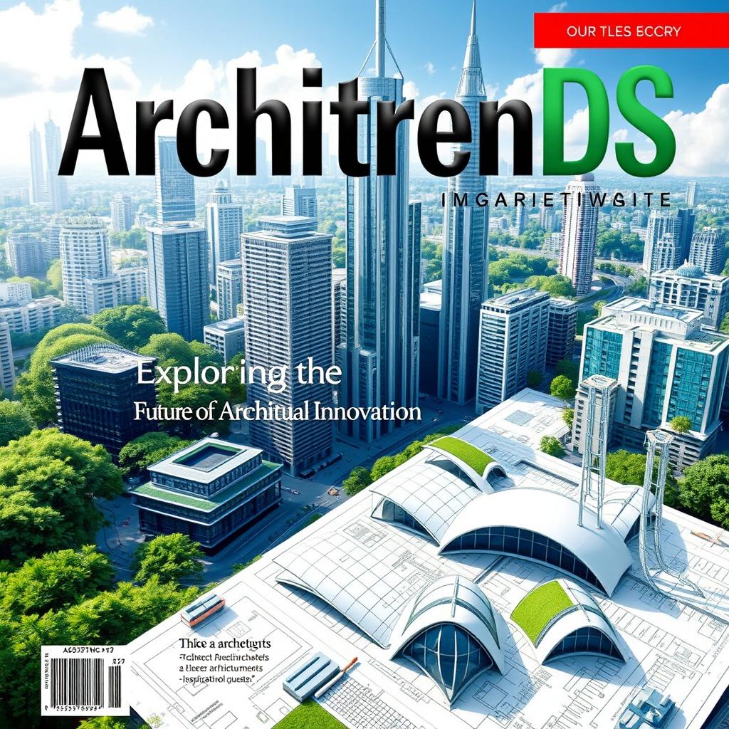 An eye-catching cover for the magazine 'ArchitrenDS', focusing on innovative architecture