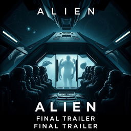 An intense scene from the 'Alien: Romulus' final trailer, showcasing a dark and foreboding space environment