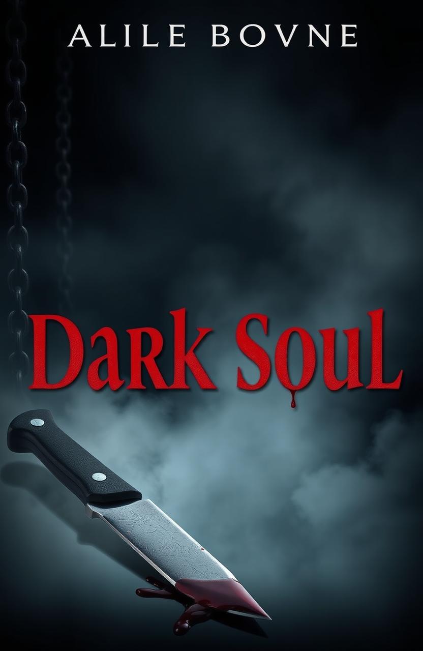 A dark and atmospheric book cover for a dark romance titled 'Dark Soul'