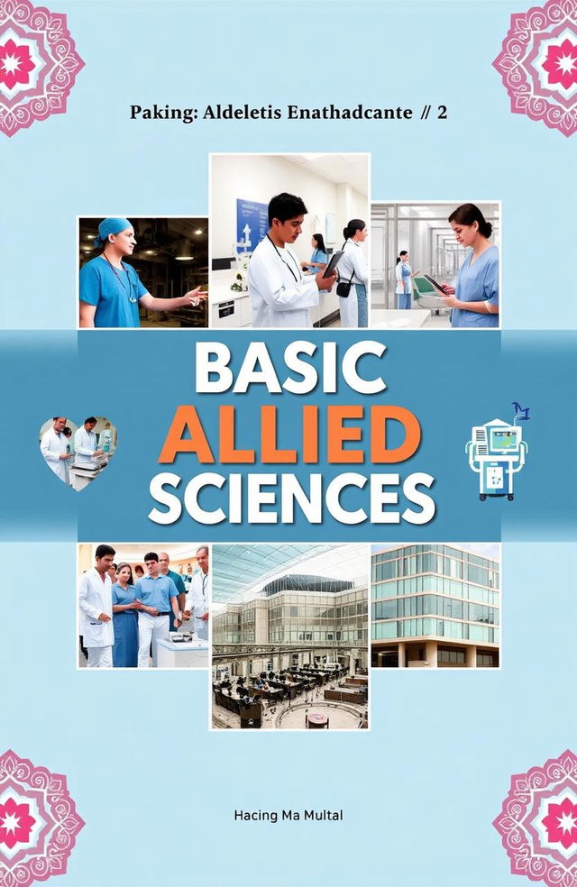 A book cover design for 'Basic Allied Sciences 1 & 2'