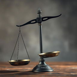 A traditional balance scale tipped to one side, heavily weighted down on one side to symbolize imbalance and unfairness in life