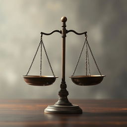 A traditional balance scale tipped to one side, heavily weighted down on one side to symbolize imbalance and unfairness in life