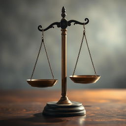 A traditional balance scale tipped to one side, heavily weighted down on one side to symbolize imbalance and unfairness in life