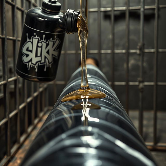 A close-up view of a large black baseball bat wrapped in clear plastic