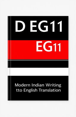 A modern minimalist book cover featuring a sophisticated design with dominant colors of black, white, and red