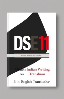 A modern minimalist book cover featuring a sophisticated design with dominant colors of black, white, and red