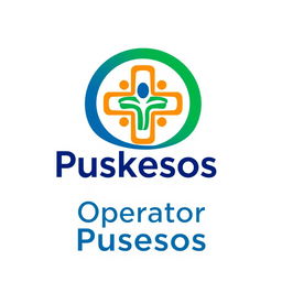 A modern logo design for a Puskesos (Pusat Kesehatan Sosial) t-shirt