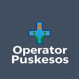 A modern logo design for a Puskesos (Pusat Kesehatan Sosial) t-shirt