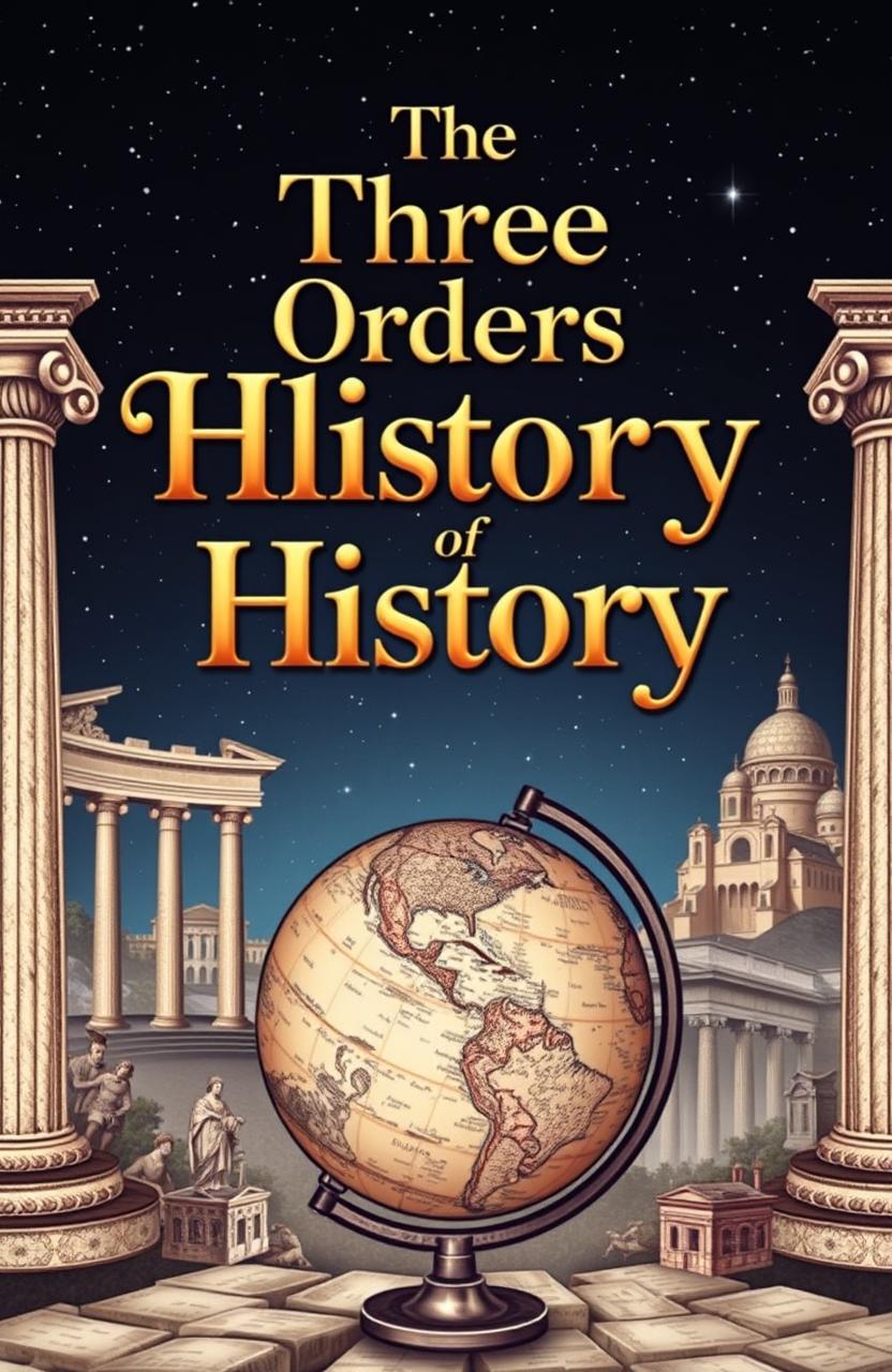 A historical cover design for a book titled 'The Three Orders of History'