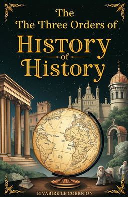 A historical cover design for a book titled 'The Three Orders of History'