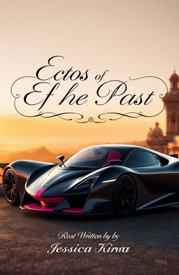 A sleek and modern sports car designed with a black base color featuring vibrant pink details and accents