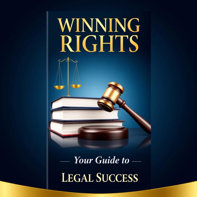 A stunning and eye-catching ebook cover featuring a stylized representation of legal themes