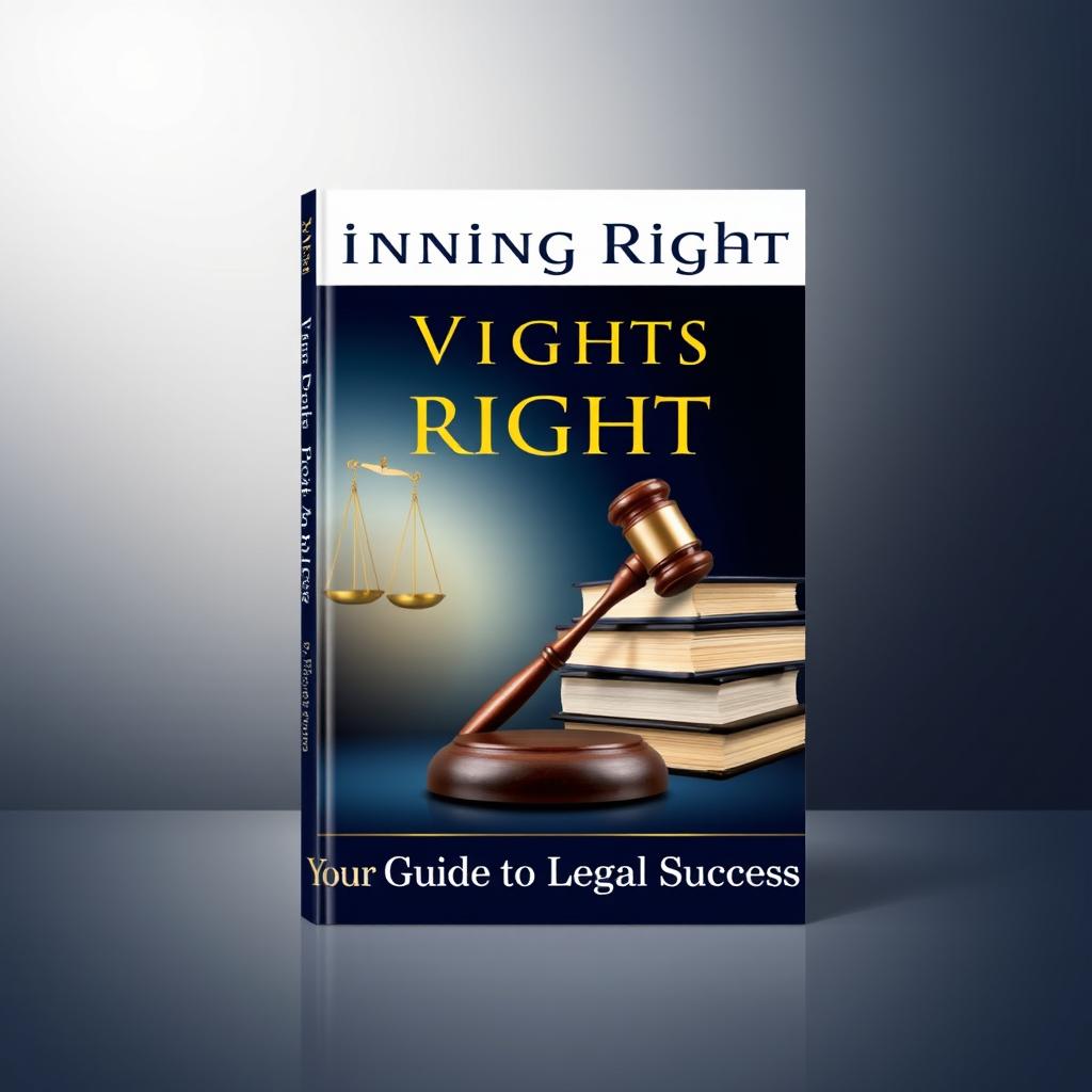 A stunning and eye-catching ebook cover featuring a stylized representation of legal themes