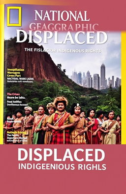 A powerful National Geographic magazine cover that addresses the topic of displacing indigenous peoples