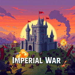 A 2D pixel art video game cover titled 'Imperial War'