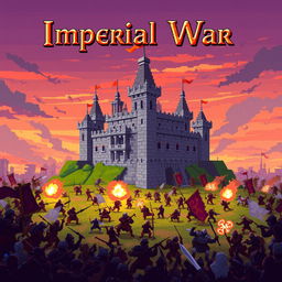 A 2D pixel art video game cover titled 'Imperial War'