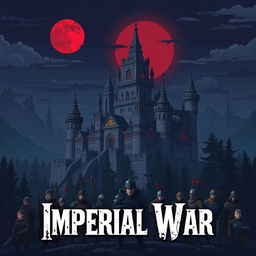 A pixel art cover illustration for a video game titled 'Imperial War'